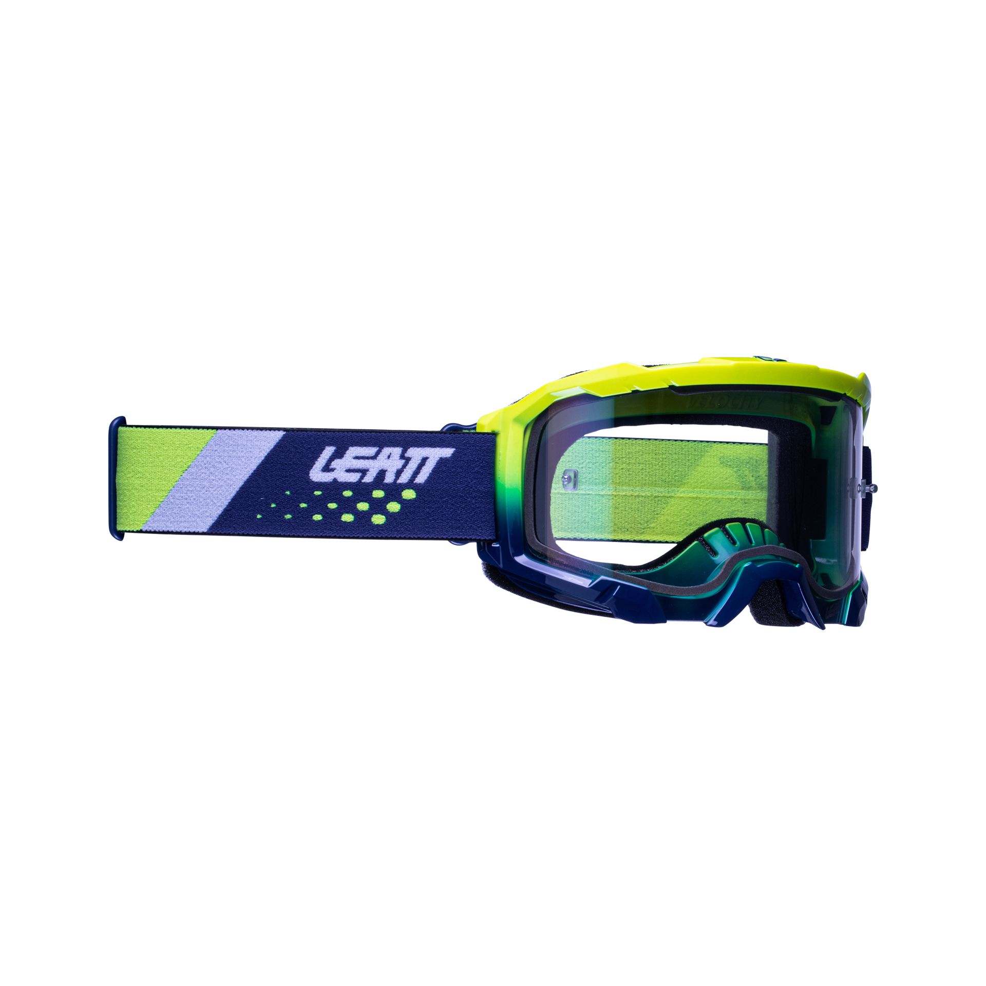 משקפי אבק ליט כחול / צהוב- LEATT VELOCITY 4.5 YELLOW NEON IRIZ
