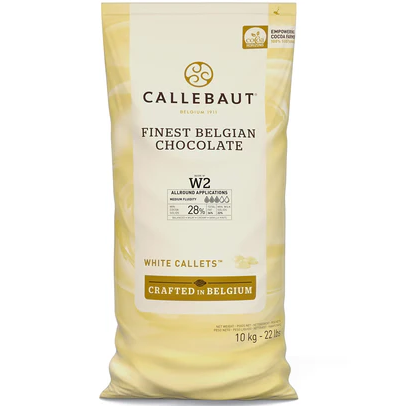 10 קילו שוקולד לבן 28% קליבו callebaut