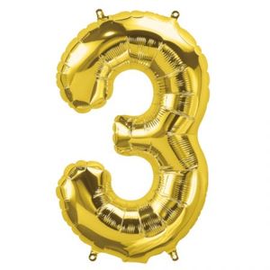 בלון מיילר ספרה 3 זהב