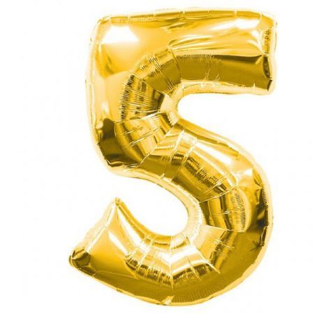 בלון מיילר ספרה 5 זהב