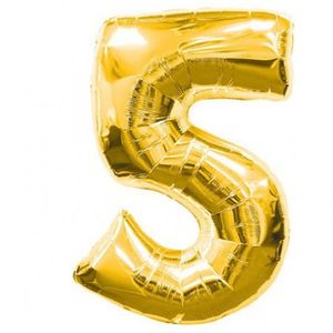 בלון מיילר ספרה 5 זהב