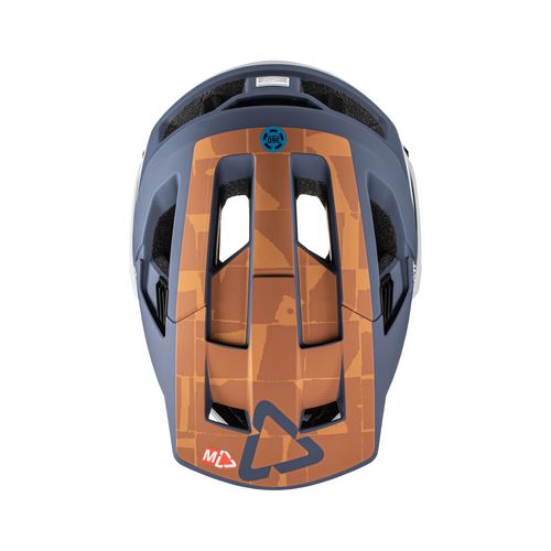 קסדת אול מאונטיין לאופניים ליט אפור / כתום -  LEATT MTB ALL MOUNTAIN 4.0 RUST V22
