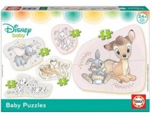 5 פאזלים לפעוטות 3-5 חלקים - החיות החביבות של דיסני EDUCA