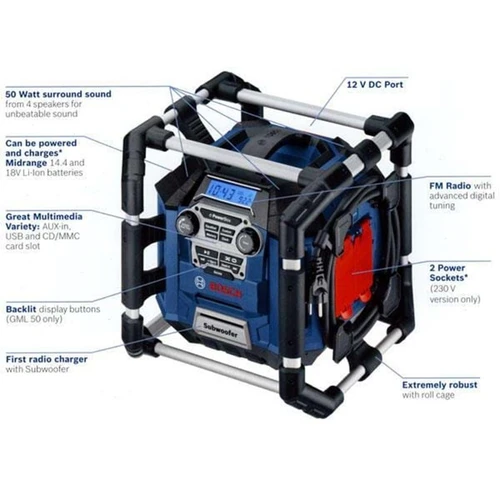 גוף רדיו נטען BOSCH GML50 18V