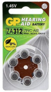 מארז 6 סוללות למכשיר שמיעה ZA312 מבית GP