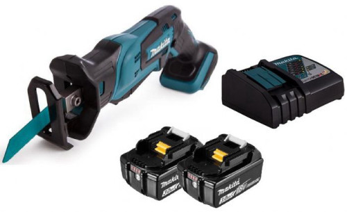 מסור חרב נטען מתח 18V הכולל 2 סוללות 4.0 אמפר ומטען מהיר חכם דגם MAKITA DJR185RME מקיטה