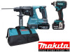 סט פטישון + אימפקט + 2 סוללות 5AH דגם DLX2167T מבית makita