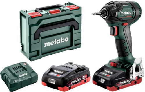 מברגת אימפקט + 2 סוללות METABO SSD 18 LTX 200 BL 18V 4Ah