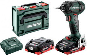 מברגת אימפקט + 2 סוללות METABO SSD 18 LTX 200 BL 18V 4Ah