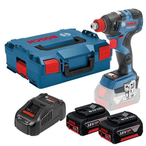 מברגה/מפתח רטיטה (אימפקט) GDX 18V-200 כולל סוללות 4AH מבית BOSCH