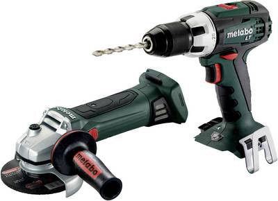 סט גופים מברגה + משחזת Metabo BS 18 LT + W 18 LTX 125 Quick