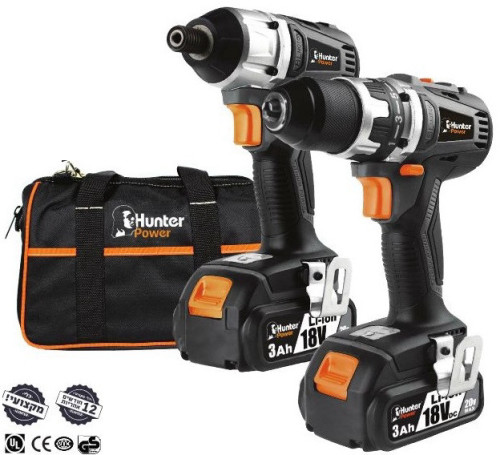סט אימפקט + מברגה 18V מבית HUNTER