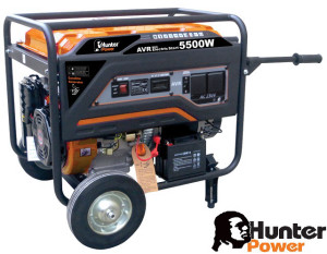 גנרטור 5500W עם מייצב מתח AVR והנעה חשמלית מבית HUNTER