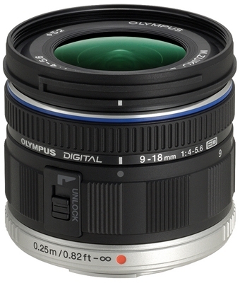 Olympus ED 9-18mm f4.0 -5.6 M.Zuiko Lens for Micro Four Thirds System