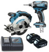 סט מברגת אימפקט ומסור עגול נטענים מבית Makita