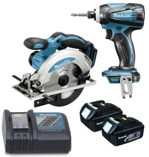 סט מברגת אימפקט ומסור עגול נטענים מבית Makita