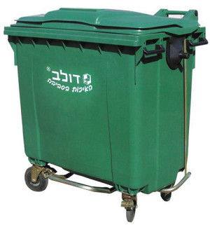 עגלת אשפה 770 / 1100 ליטר מבית דולב