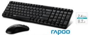 סט מקלדת ועכבר אלחוטי מבית RAPOO דגם X1800