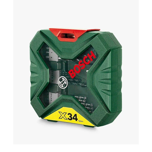 סט טיטניום 34 ביטים ומקדחים במזוודה X-line בוש Bosch