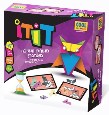 דודו משחק חשיבה ליחיד או זוג - הרכבת דגמי צורות מ-50 קלפי אתגר, כולל שעון חול