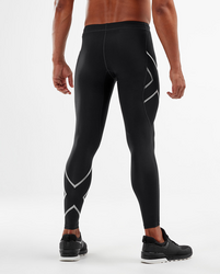טייץ שחור ארוך לגברים לריצה Core Compression Tights BLK/SIL