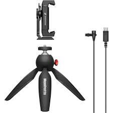 ערכת מיקרופון דש USB וחצובה לטלפון מדגם XS Lav USB-C Mobile Kit