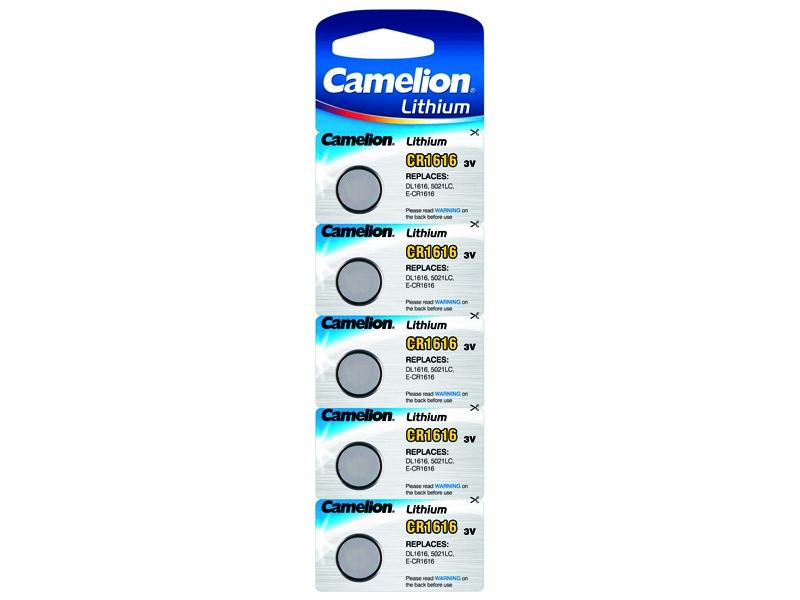חבילה של 5 סוללות Camelion Lithium Cr1616 3v