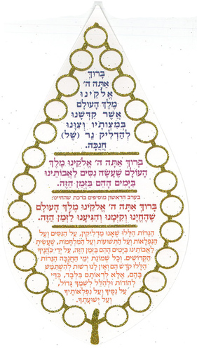 20 ברכת ההדלקה שלהבת עם נצנצים