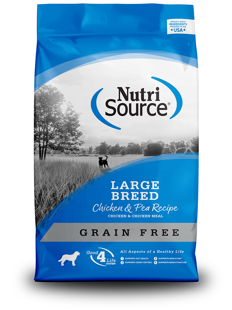 נוטרי סורס Nutri Source מזון יבש לכלב בוגר גזע גדול ללא דגנים עוף 13.6 ק"ג