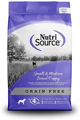נוטרי סורס Nutri Source מזון יבש לגורים מגזע קטן ובינוני ללא דגנים הודו ודגים 2.3 ק
