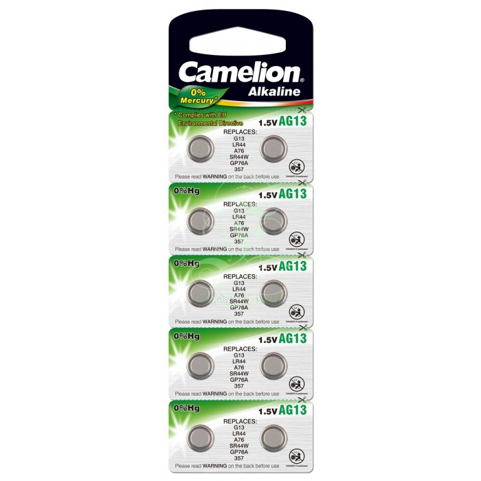 10 סוללות Camelion Alkaline AG13