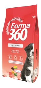 פורמה 360 Forma מזון לגור גזע בינוני ללא גלוטן עוף ואורז 12 ק"ג