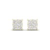 עגילי יהלומים פרח אסוף (0.25ct) מזהב 14K