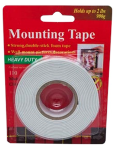 דבק דו צדדי 19 מ״מ 2 מטר אורך Mounting Tape