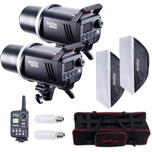ערכת סטודיו Godox MS200-F Dual MS200 Studio Flashes Kit