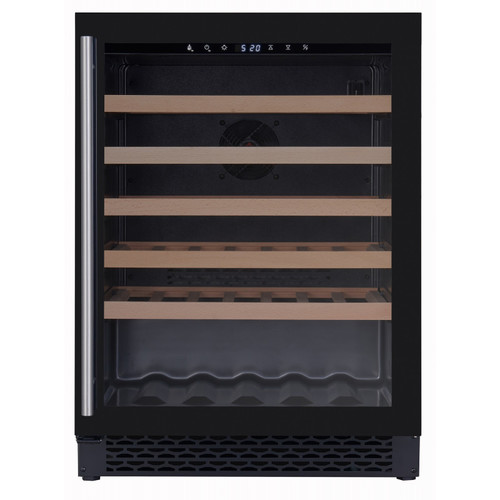 מקרר יין מדחס 46 בקבוקים אינטגרלי עם מדפי עץ. דגם VI46S