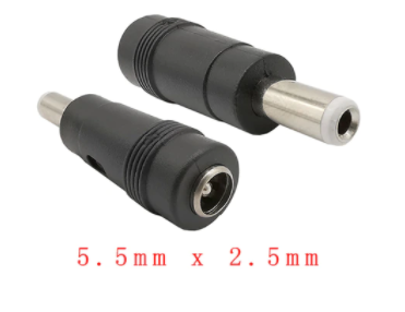  10 יחידות מתאם לשנאי 5.5x2.1mm נקבה - 5.5x2.5mm זכר DC