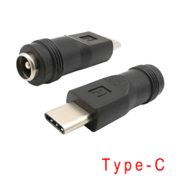 מתאם לשנאי 5.5x2.1mm נקבה -  TYPE C זכר DC