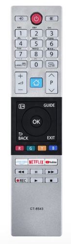 שלט תואם לטלוויזיה טושיבה TOSHIBA SMART TV דגם : CT-8543