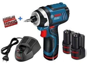 אמפקט 12V כולל 2 סוללות GDR12V-LI+ביטים