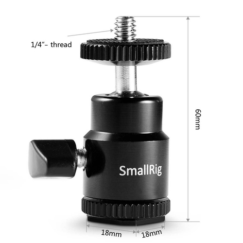 ראש כדורי עם COLD SHOE מדגם SmallRig 761