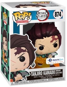 POP Moment: Demon Slayer-Tanjiro w/Flame Sword (אקסקלוסיבי מדבקה כסופה) Funko