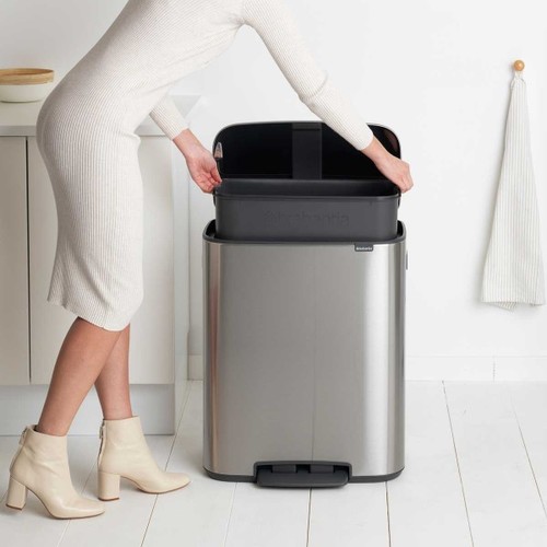 פח פדל 60 ליטר BO נירוסטה מט | Brabantia Bo