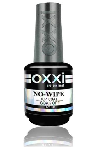 OXXI Professional לק ג'ל טופ NO-WIPE TOP COAT 15ml