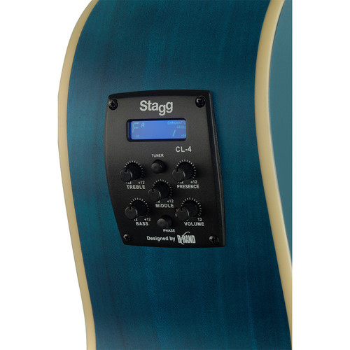 גיטרה אקוסטית מוגברת Stagg SA35 DSCE-TB