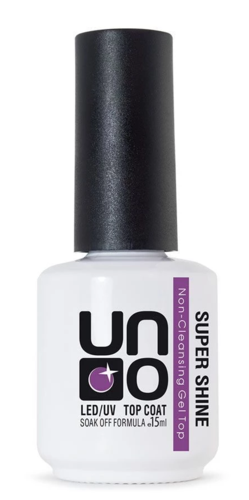 UNO “SUPER SHINE” TOP COAT, 15ML לק ג'ל אונו שכבת טופ