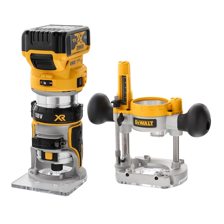 רוטר משולב נטען בראשלס + 2 סוללות DeWALT DCW604P2 BL 18V 5Ah דיוולט