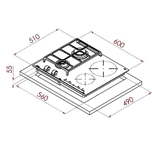 ‏כיריים משולבות Teka JZC 64322 תקה