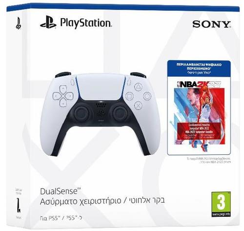 בקר מקורי אלחוטי לבן PS5 Dualsense+ NBA2K22 Points