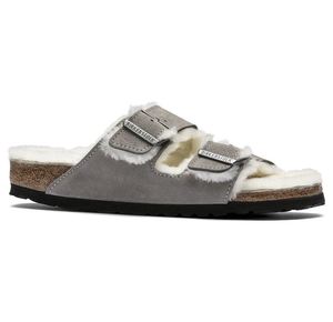 white fuzzy birkenstocks